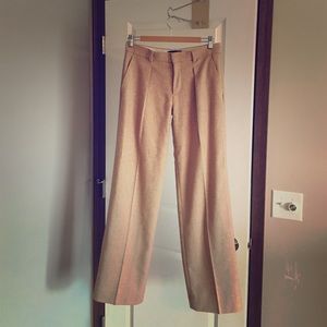 Camel Tweed wide-leg Pants