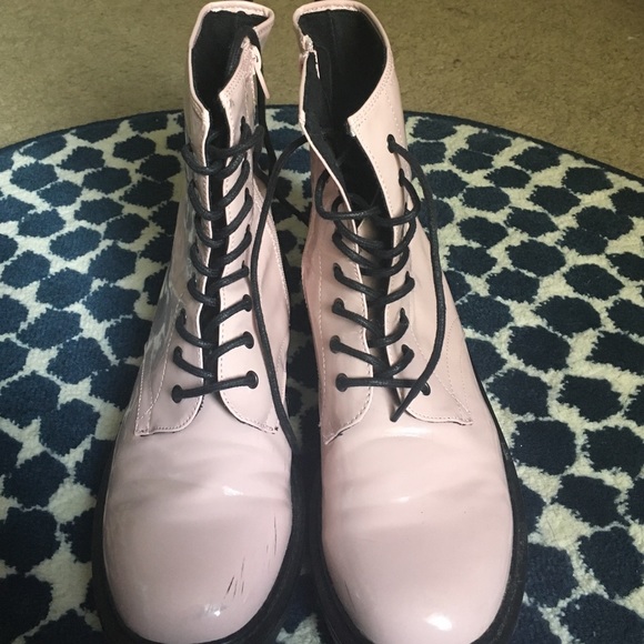 Pink Zipper Boots