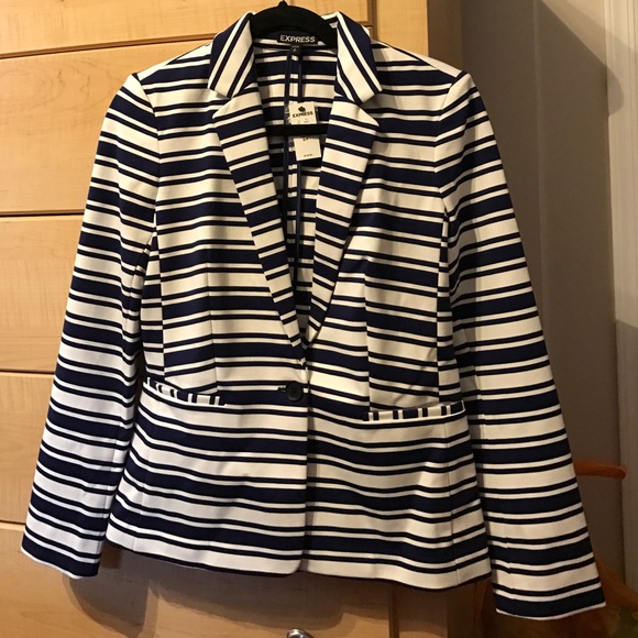 Express Jackets & Blazers - Navy and white express blazer NWT