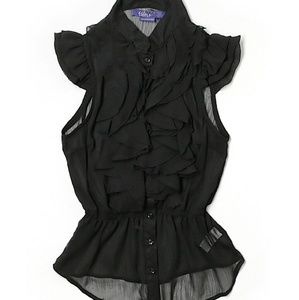 Miley Cyrus & Max Azria sleeveless sheer blouse