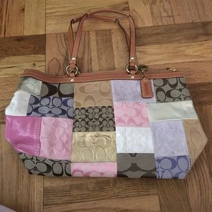 Coach Signature Patchwork tote