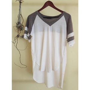 Oversized Two-Tone Top ~ vintage athletic styling!