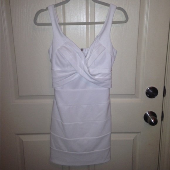 White bandage cocktail dress