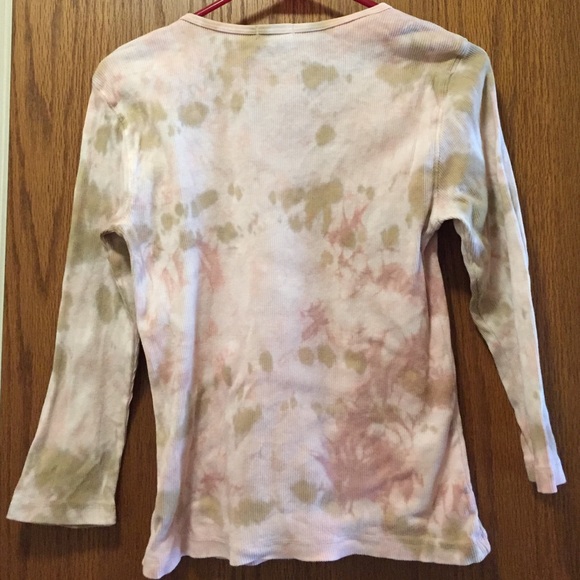 Vintage Marabou Light Pink/Tan Stretch Ribbed Top - Picture 4 of 4