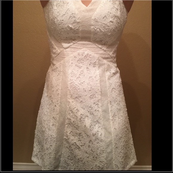 BCBG Gracie Lace-Block Dress - Picture 3 of 4