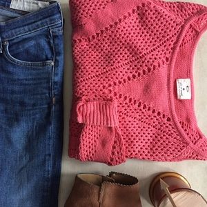 Pins and Needles Coral Sweater