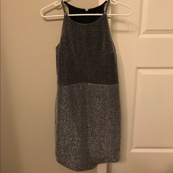 Silver Express dress with asymmetrical hem