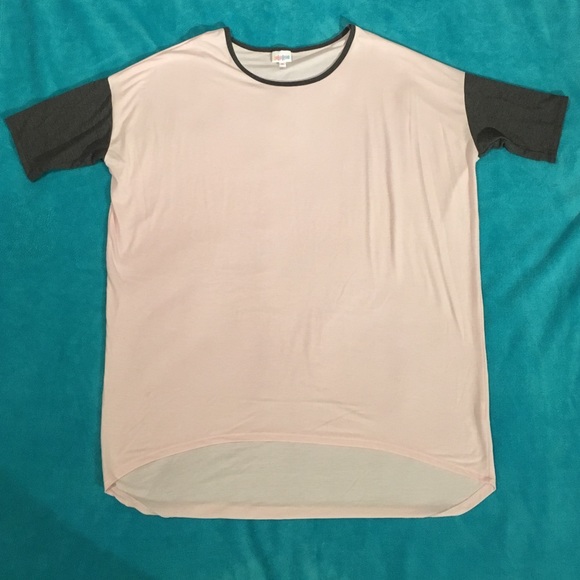 Pale Pink With Gray Sleeves Lularoe Irma Tunic