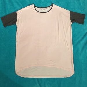 Pale Pink With Gray Sleeves Lularoe Irma Tunic