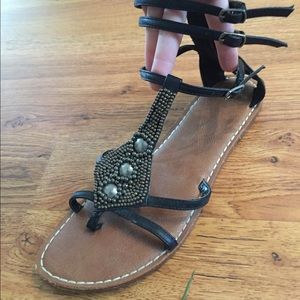 Black American Eagle sandals. Size 8 1/2