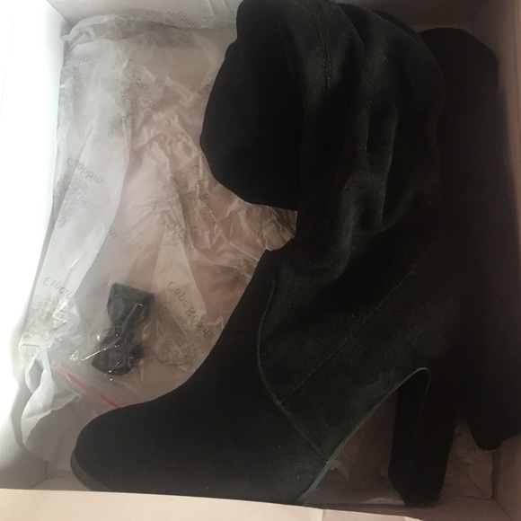 6.5 black thigh high boots