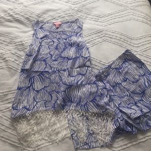 Lilly Pulitzer fringe tank and shorts set