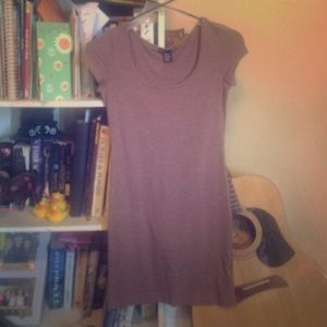 XS fitted chocolate brown dress