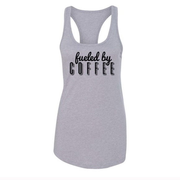 Fueled by Coffee Racerback Workout Tank - Picture 2 of 4