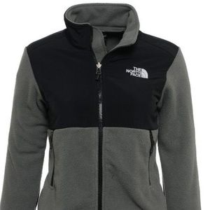 Grey and Black North Face Fleece