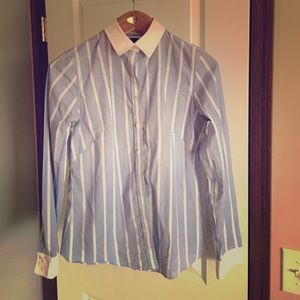 Blue pinstripe button-down