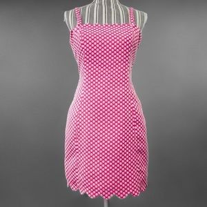 NWOT I HEART RONSON Pink & White Polka-Dot Dress