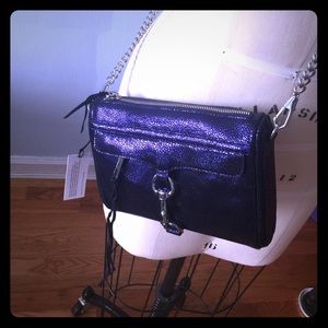 NWT Rebecca Minkoff Shimmery Blue Mini Mac
