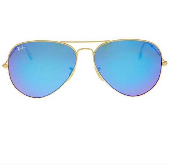 Ray Ban Aviators with Blue Flash Lens