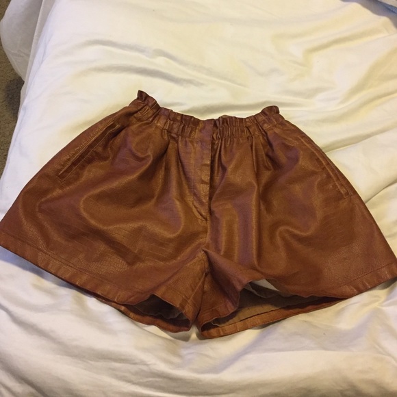 Zara croc shorts