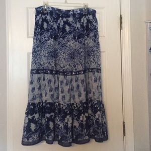 Blue print skirt