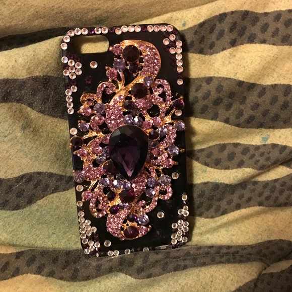 iPhone 5/5s/SE case. Rhinestone glittery