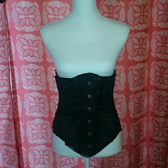 Black Floral Detail Corset