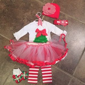 MudPie Baby 0-6mo ADORABLE Christmas Outfit! 🎅🏻