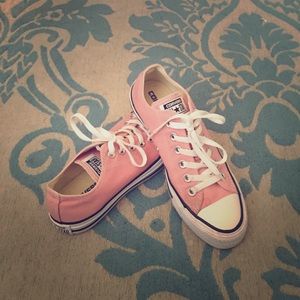 Baby pink converse sneakers