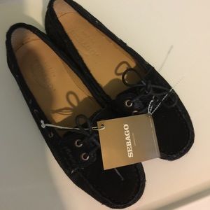 NWT Sebago black camel hair loafers