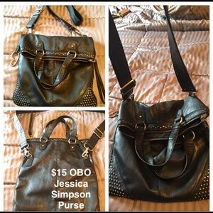 Jessica Simpson Black Over Shoulder Purse