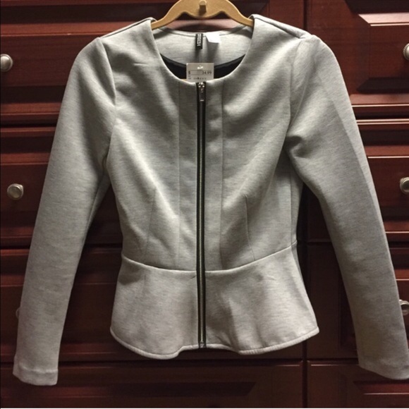 Peplum grey H&M jacket worn once