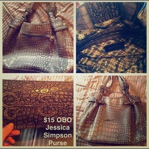 Grey Jessica Simpson Purse