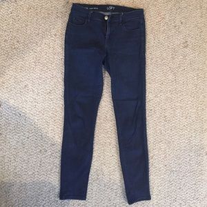 Loft Super Skinny Dark Wash Jeans
