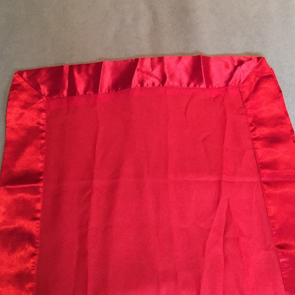 Holiday alert !! Red sheer wrap w/red satin trim. - Picture 3 of 3