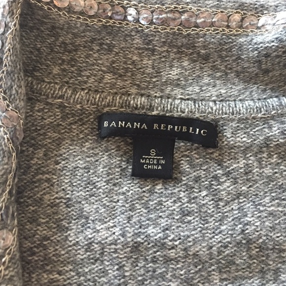 Banana Republic Sequined Gray Cardigan - Picture 5 of 6