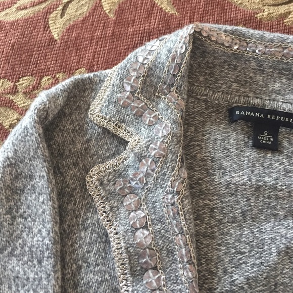 Banana Republic Sequined Gray Cardigan - Picture 6 of 6