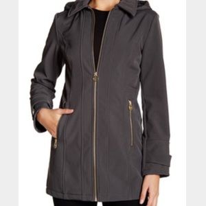 Michael Kors missy hooded rain coat