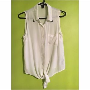 Forever 21 High Low Chiffon Tank