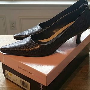 Bandino heels.  8.5 chocolate brown croco