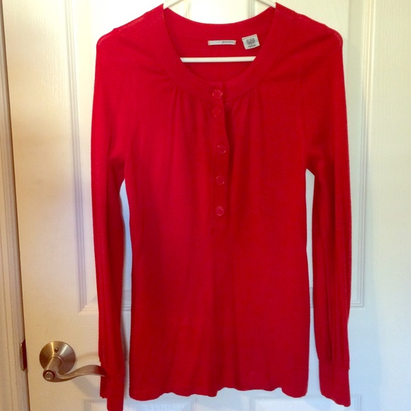 Anthropologie red sweater