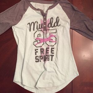Girls Mudd baseball tee