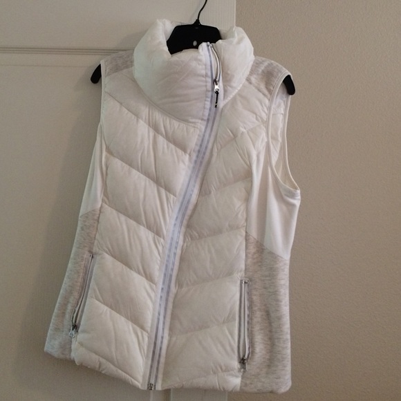 Large Puffy Ivory Vest by Be by Blanc Noir!