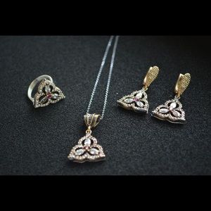 925k silver authentic ruby set