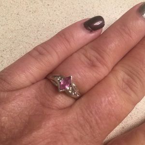 Pink Sapphire w/diamonds Ring