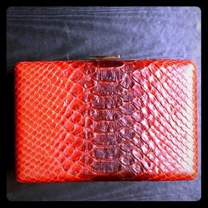 Faux crocodile clutch