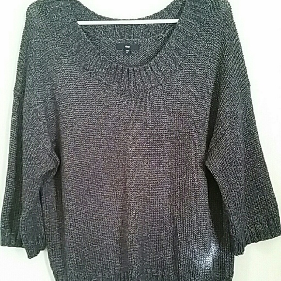 Shimmery  Acrylic Crop Sweater