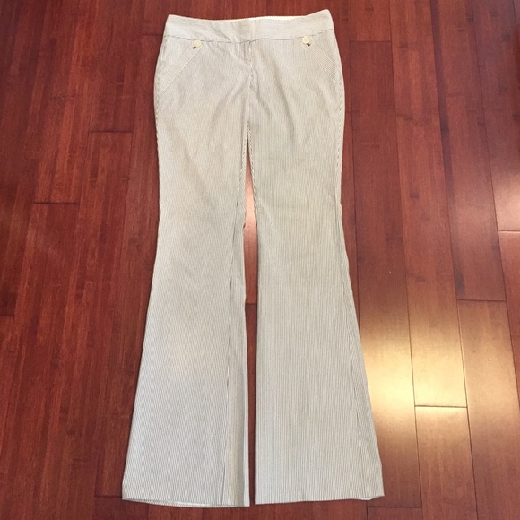 The Limited Pants - Blue and white seersucker pants.