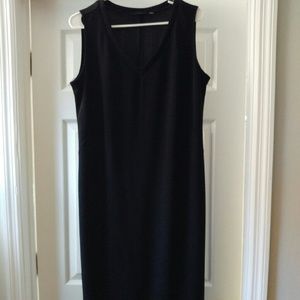 Susan Graver Knit Black V-Neck Dress