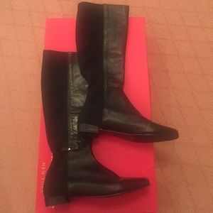 Kate spade black knee high boots